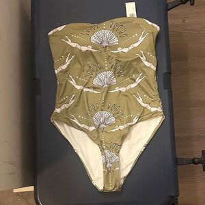 Elegant Diving Print One Piece Swimsuit